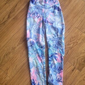 Colorful Abstract Print Leggings Lilly Pulitzer Xs